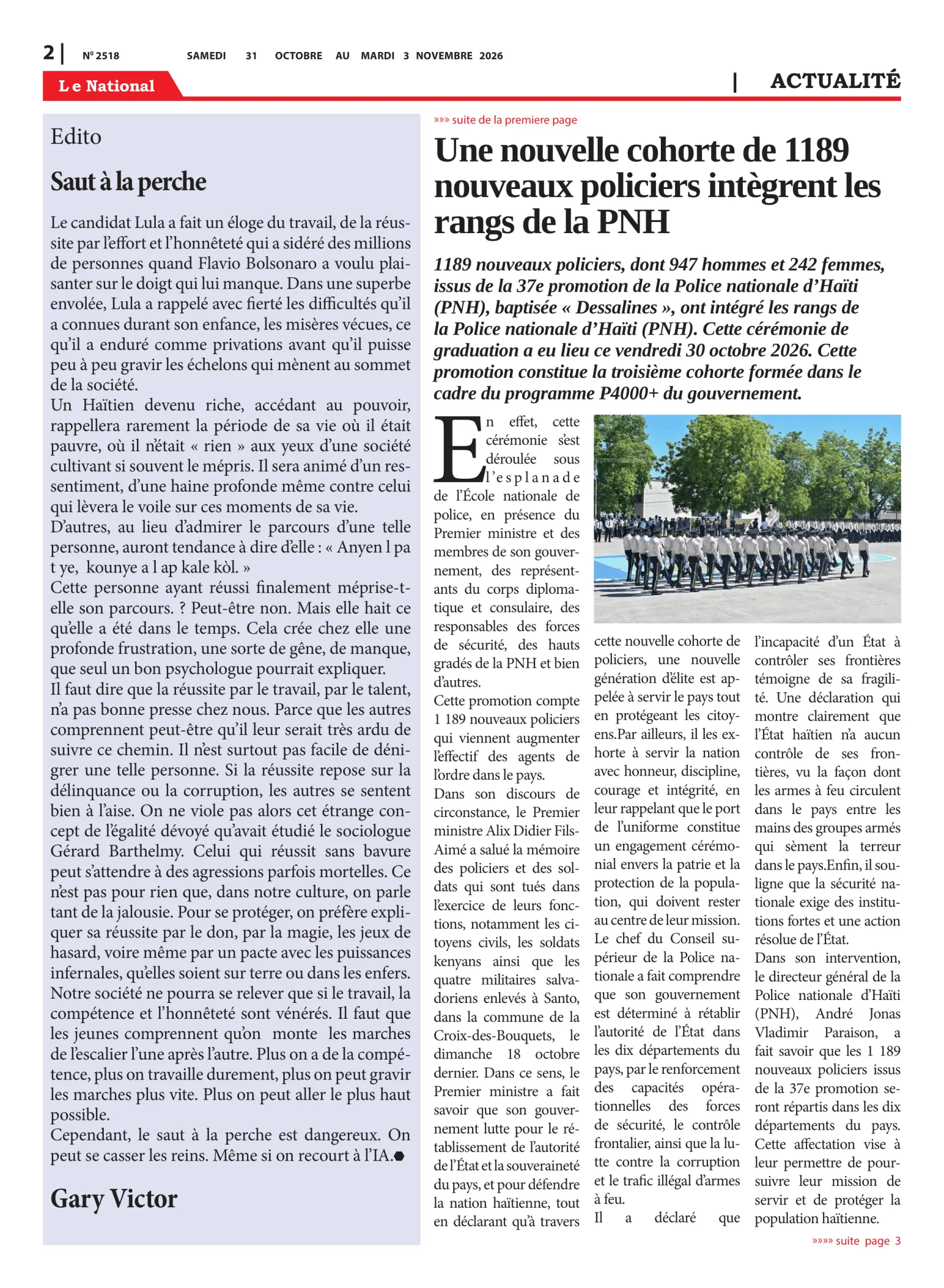Page 2 de l'édition 2518