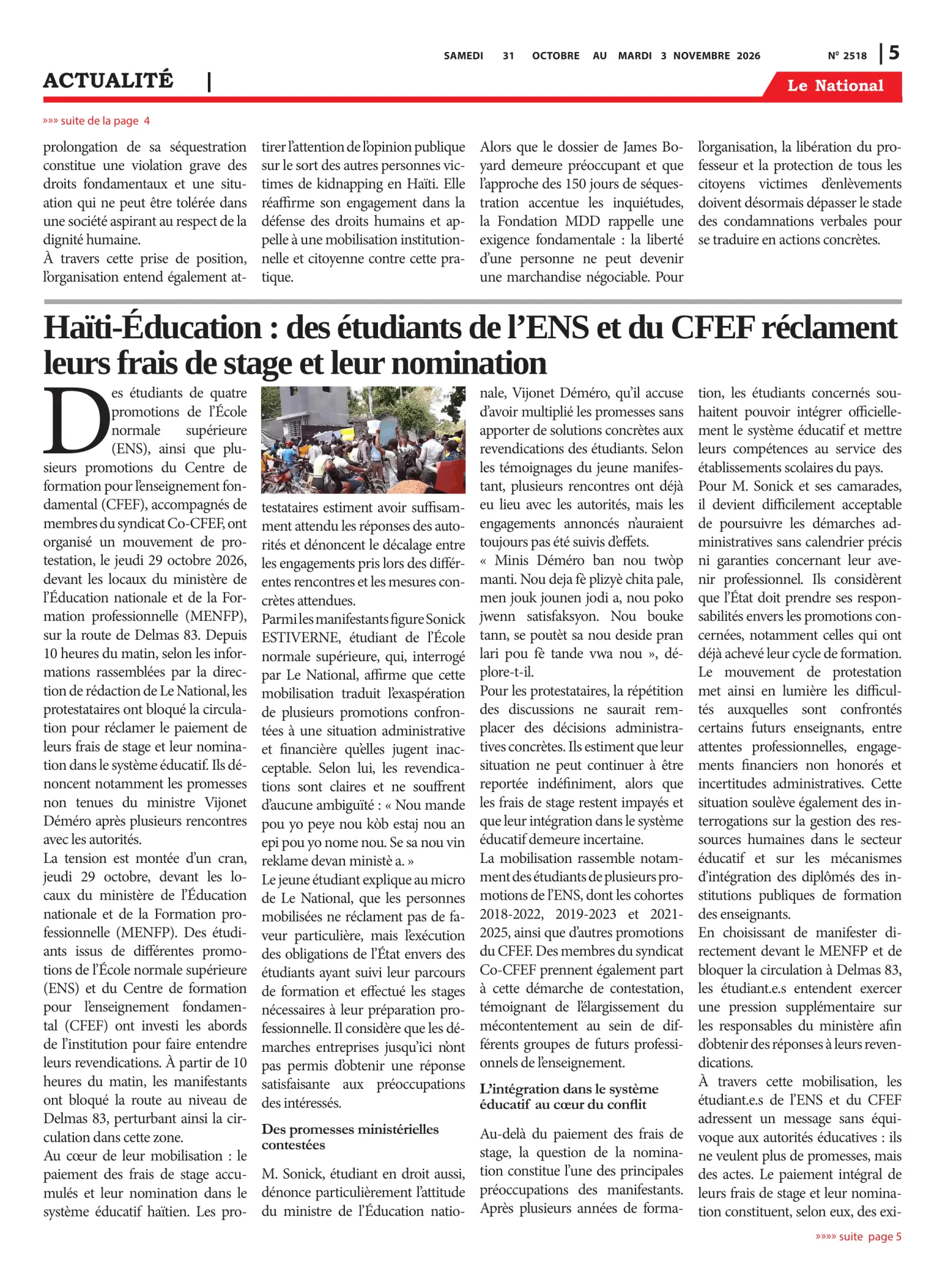 Page 5 de l'édition 2518