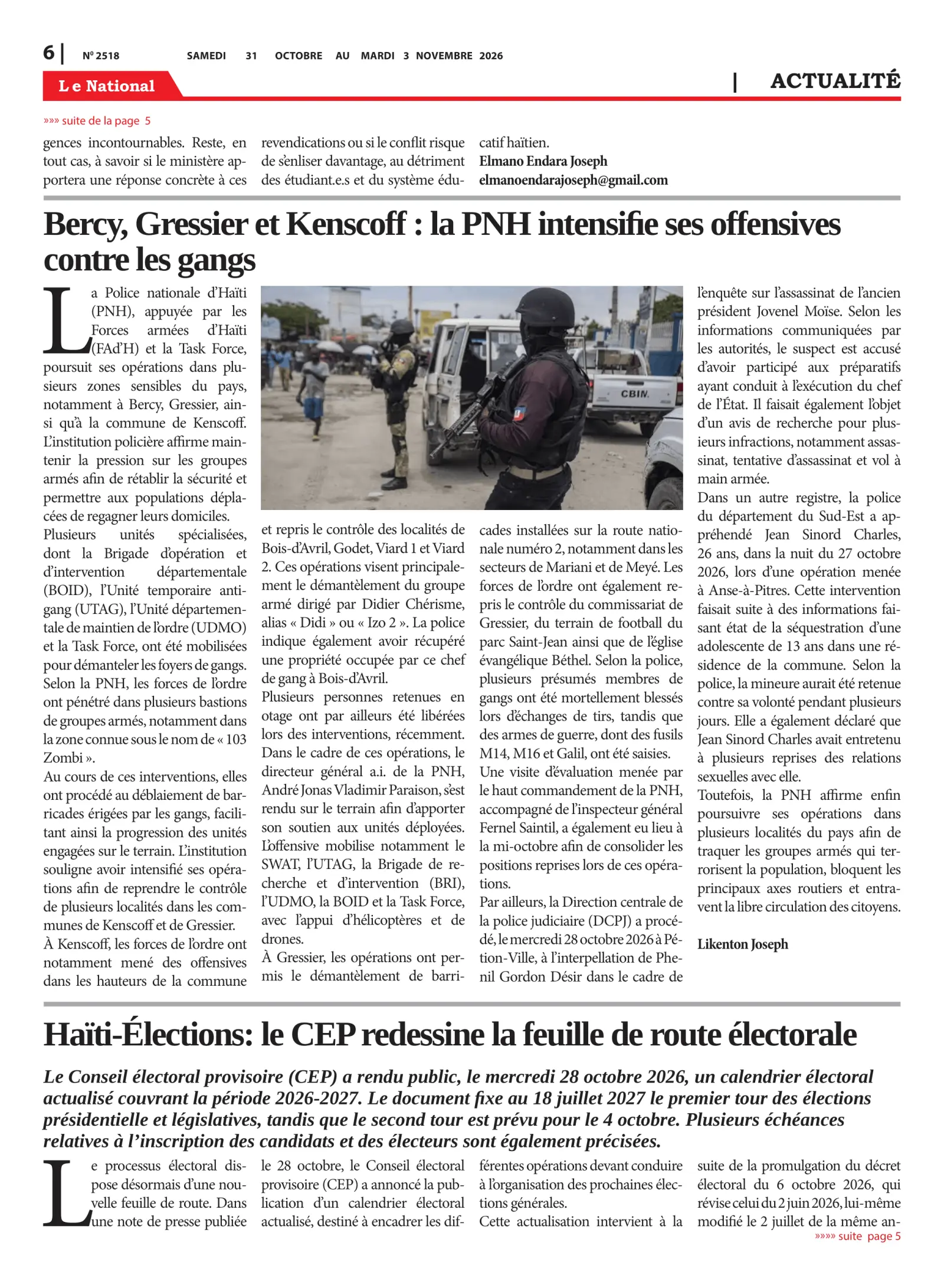 Page 6 de l'édition 2518