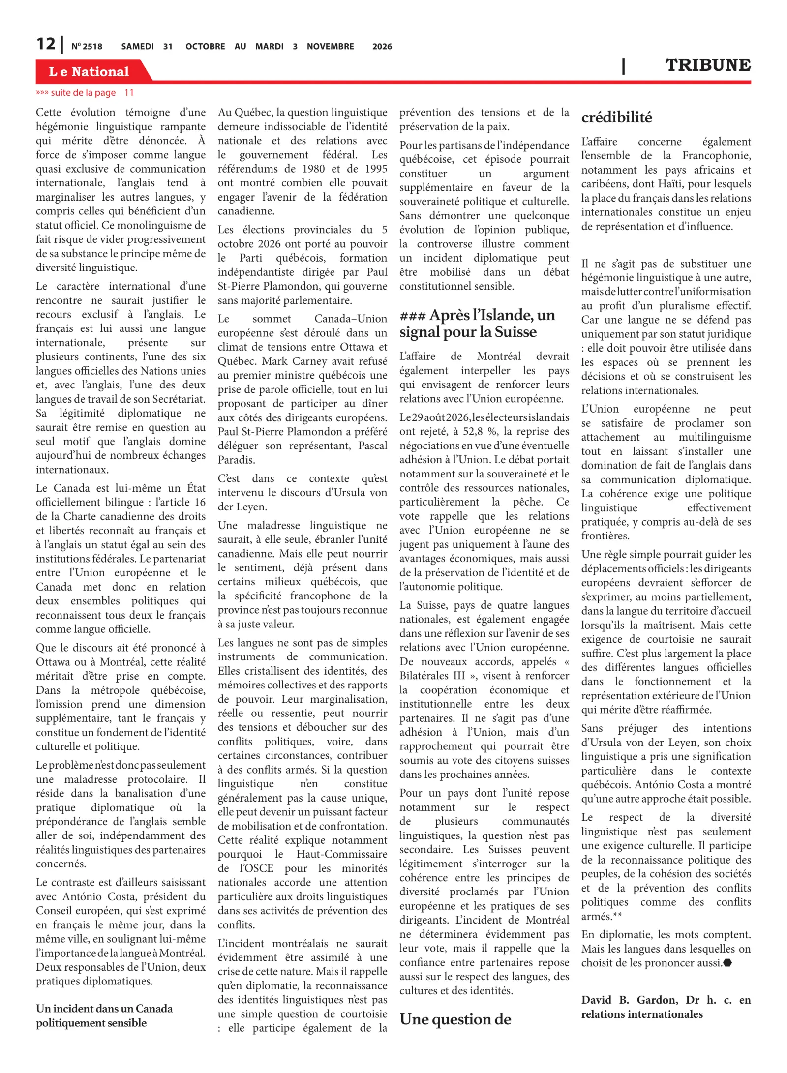 Page 12 de l'édition 2518