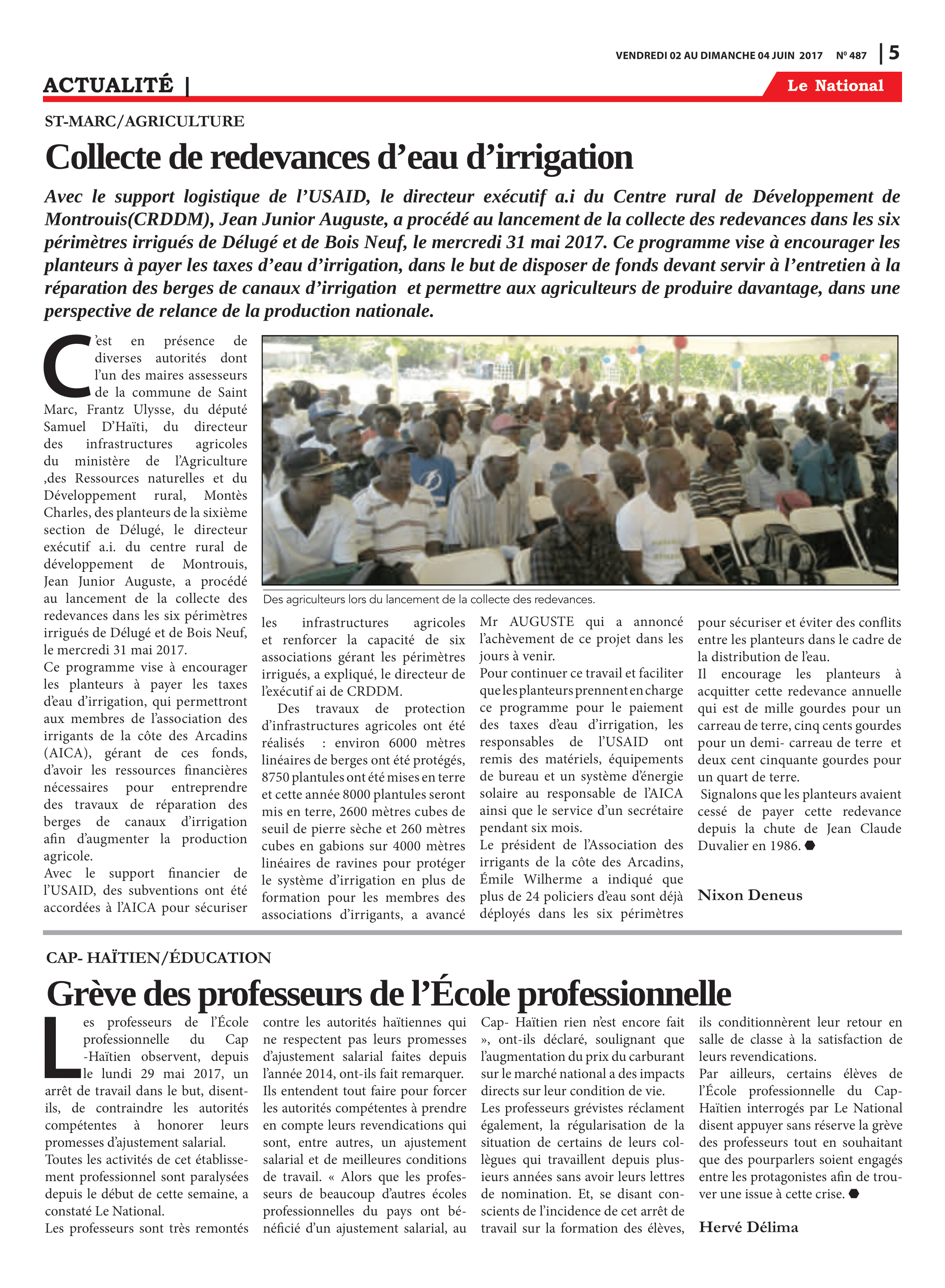 Page 5 de l'édition 487
