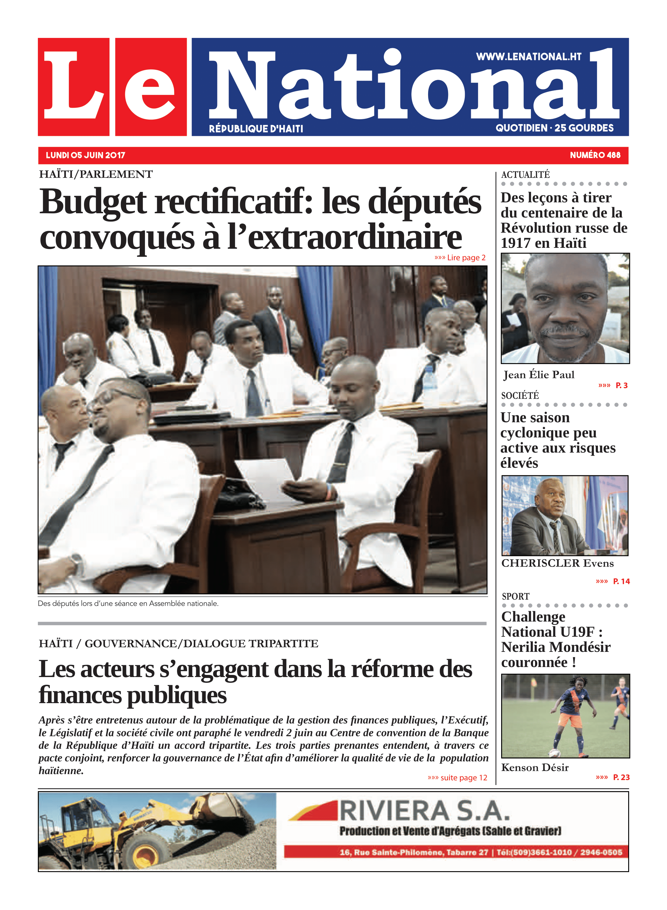 Page 1 de l'édition 488