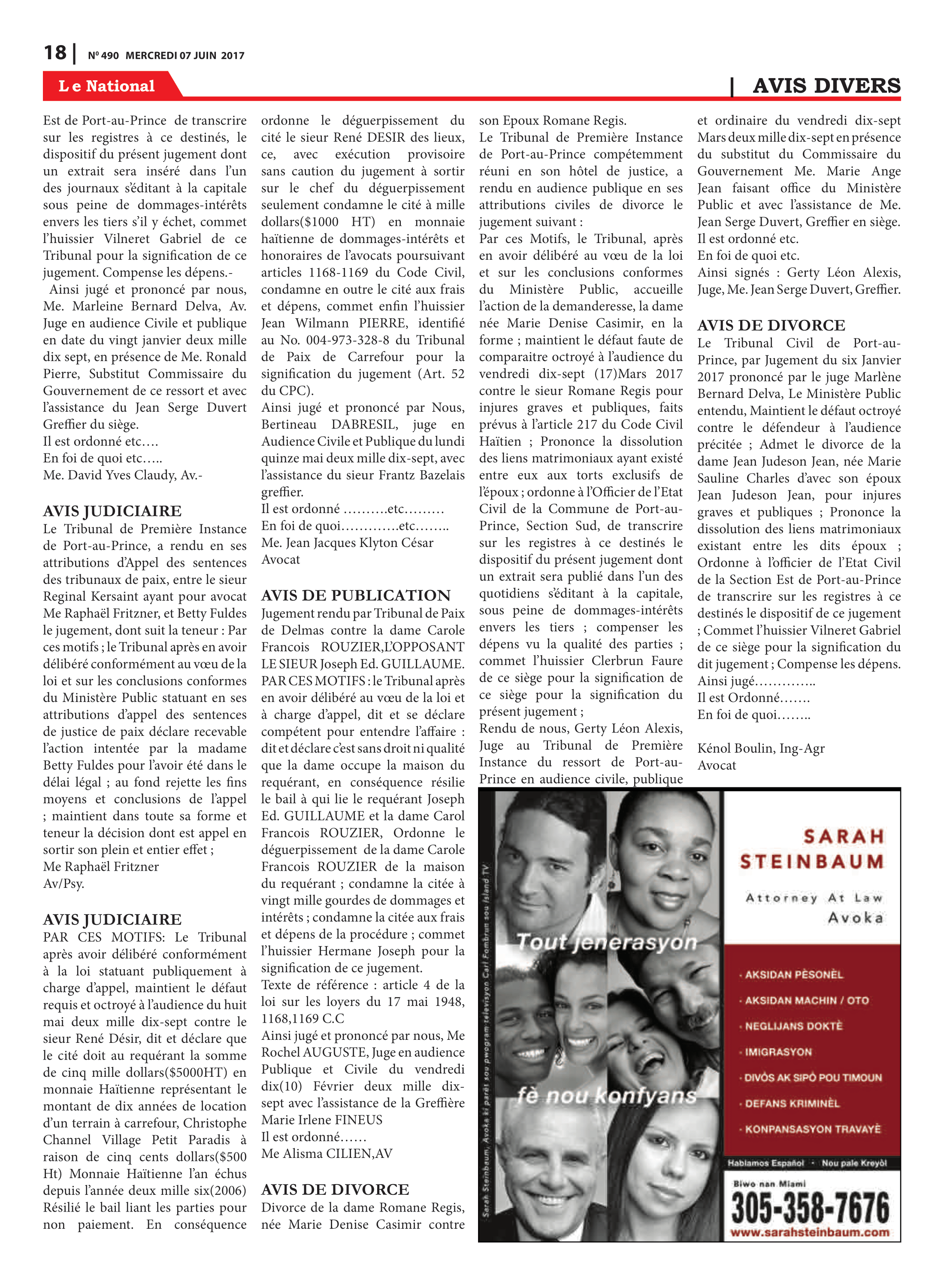 Page 18 de l'édition 490