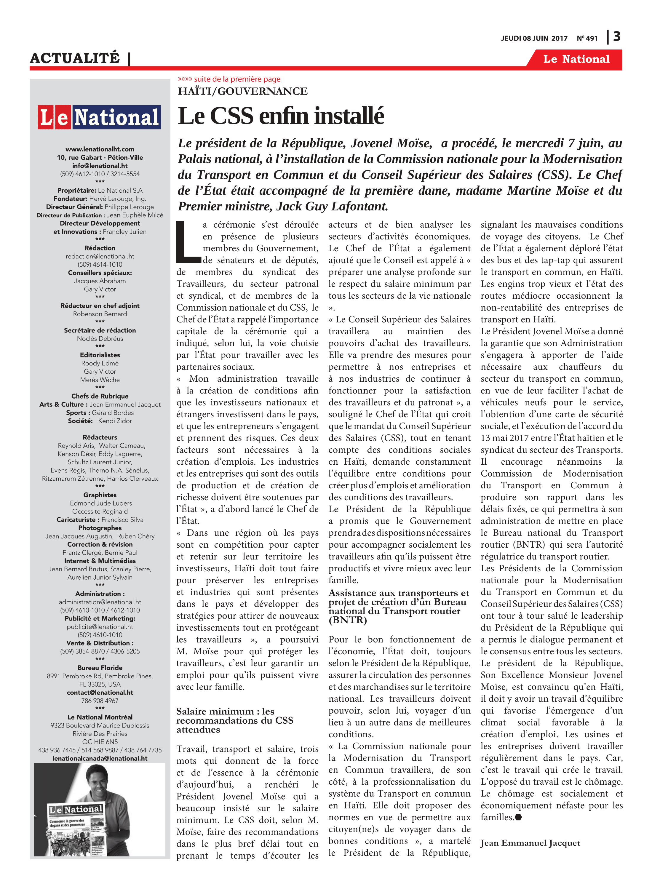 Page 3 de l'édition 491