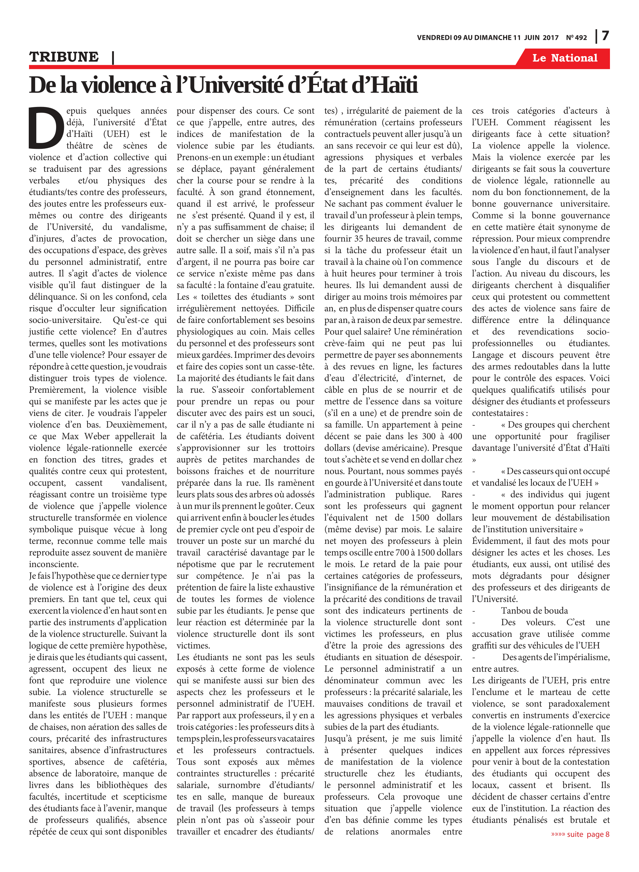 Page 7 de l'édition 492