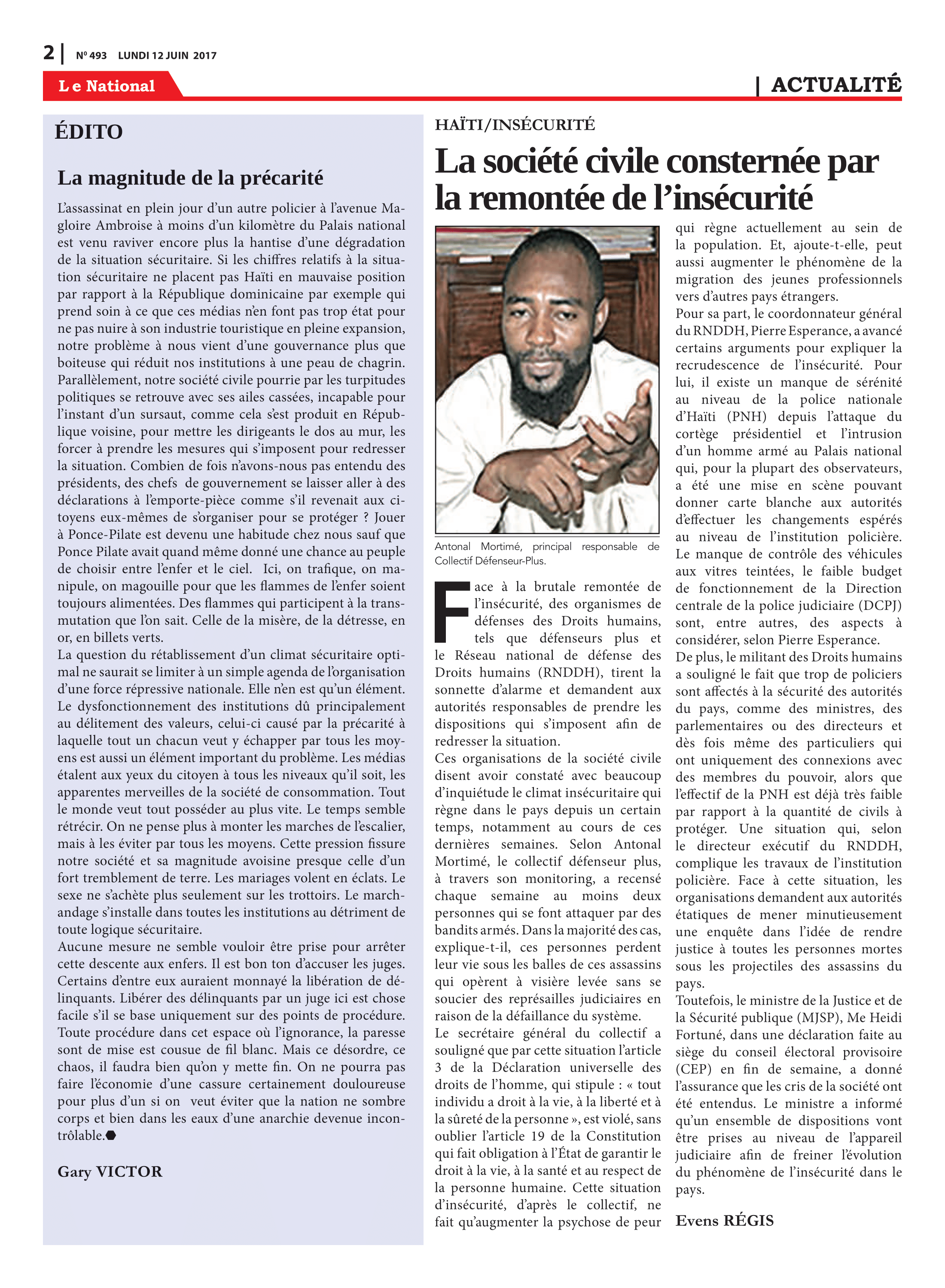 Page 2 de l'édition 493