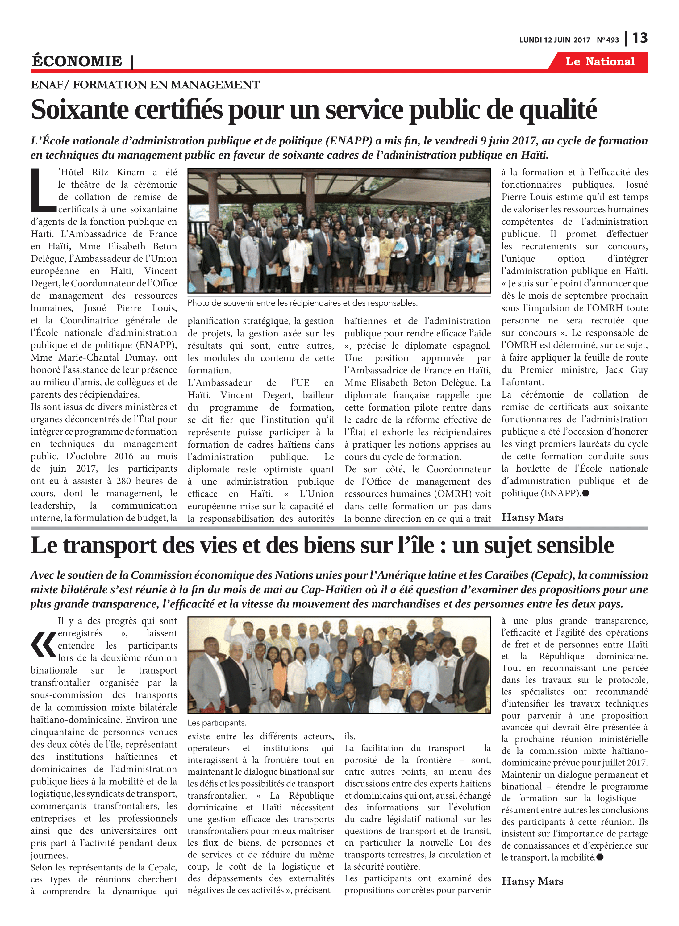 Page 13 de l'édition 493