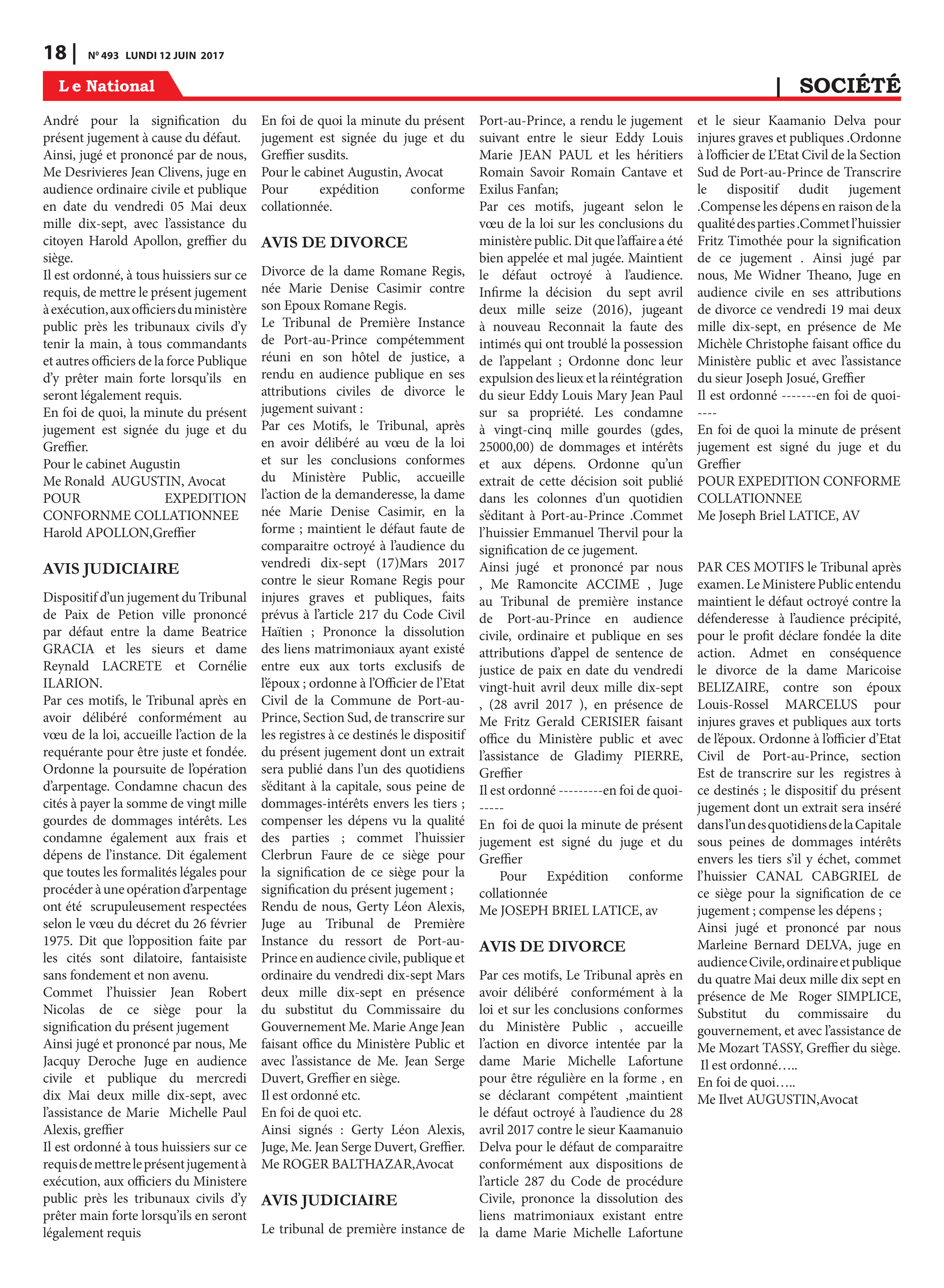 Page 18 de l'édition 493
