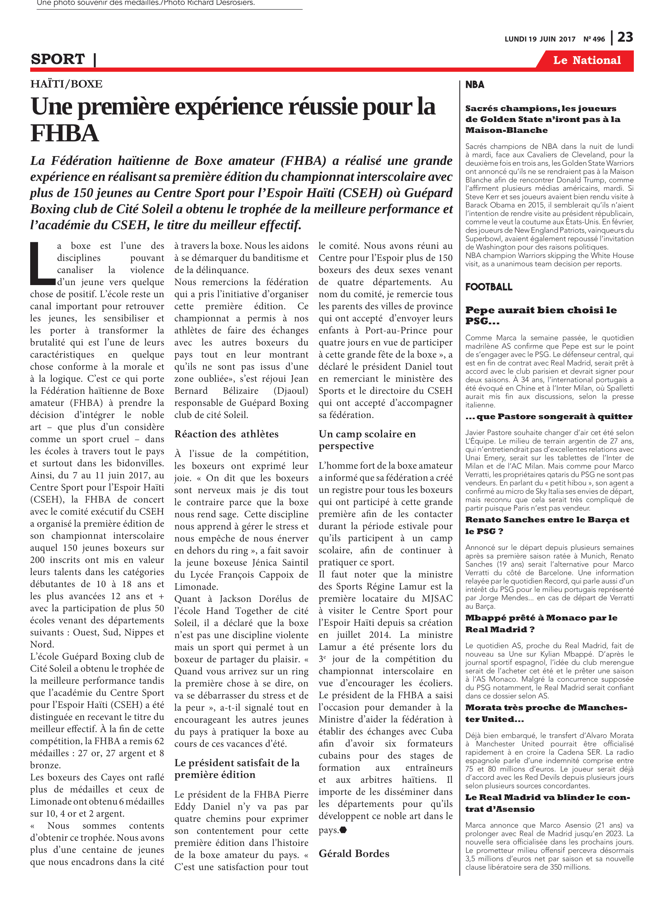 Page 23 de l'édition 496