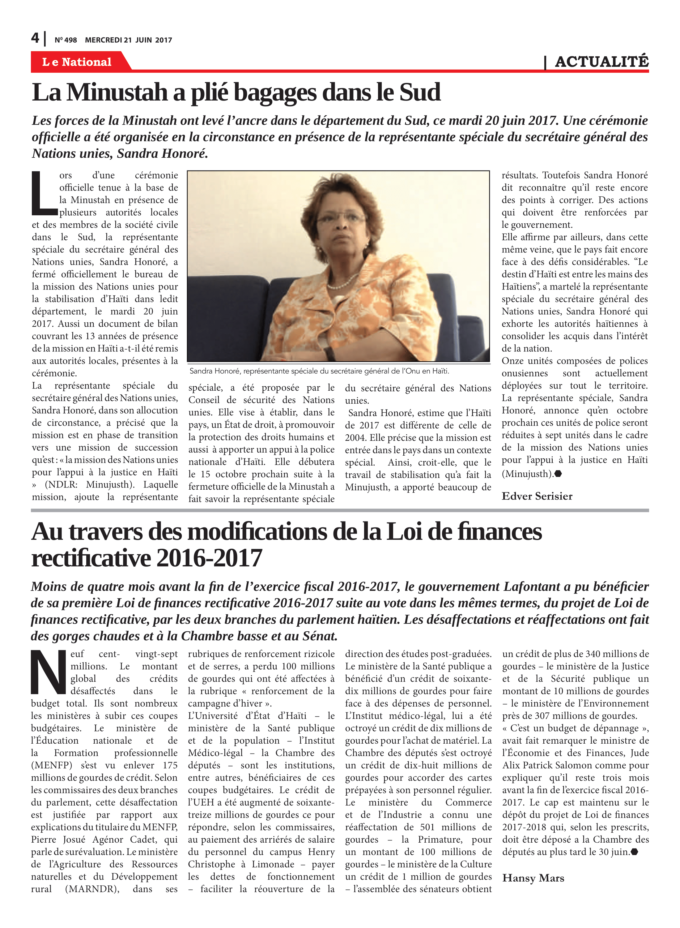 Page 4 de l'édition 498