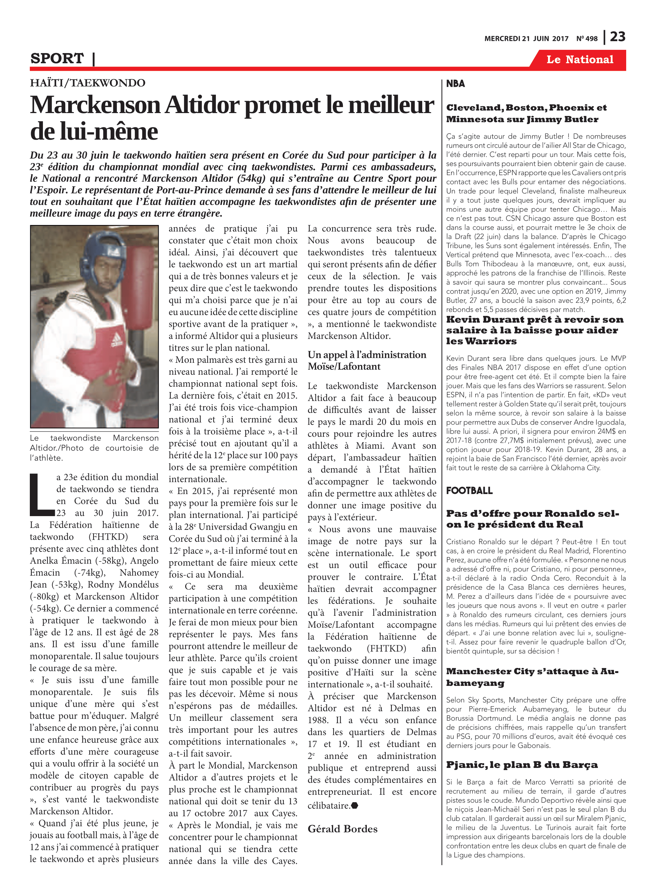 Page 23 de l'édition 498