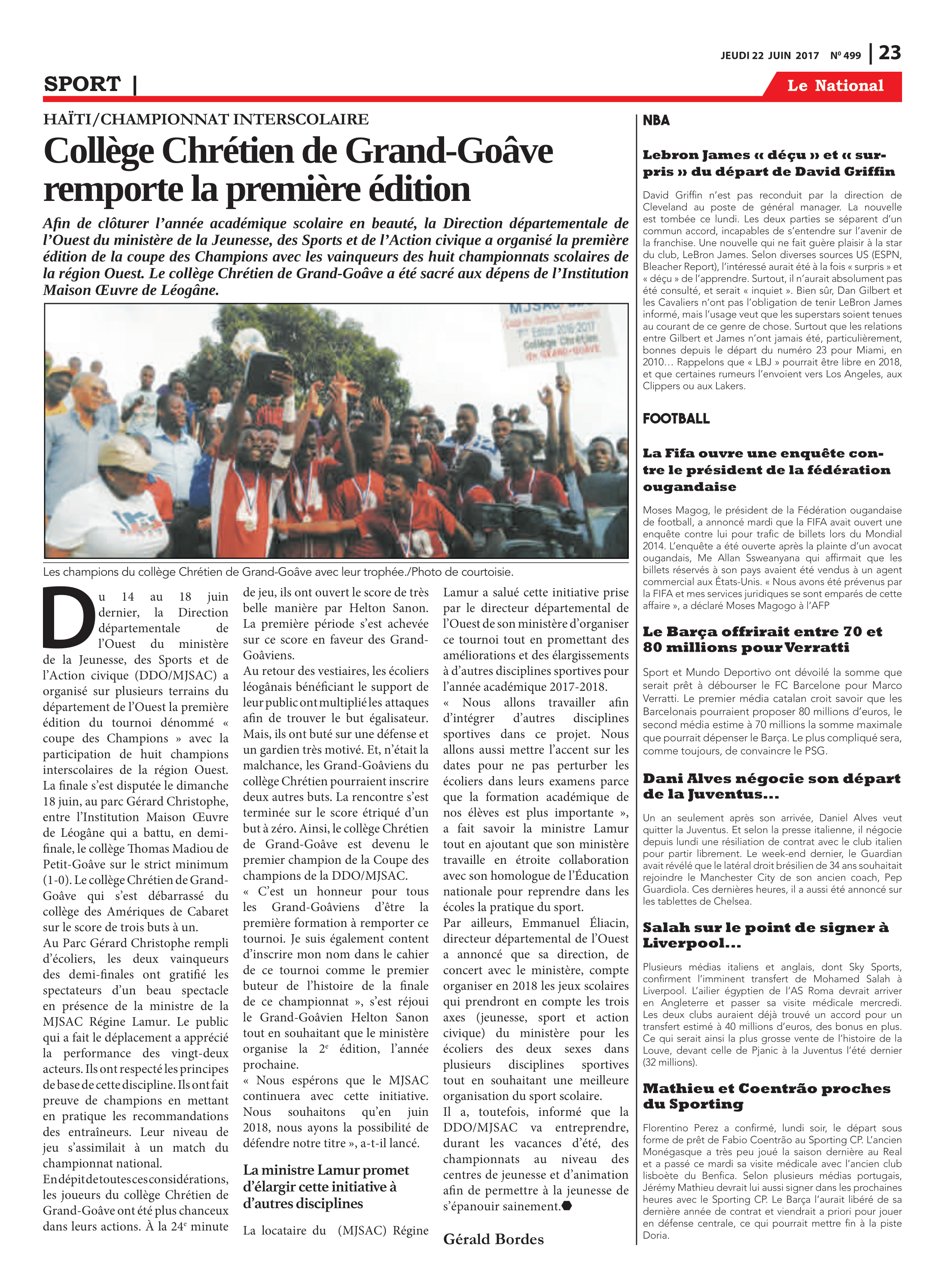 Page 23 de l'édition 499