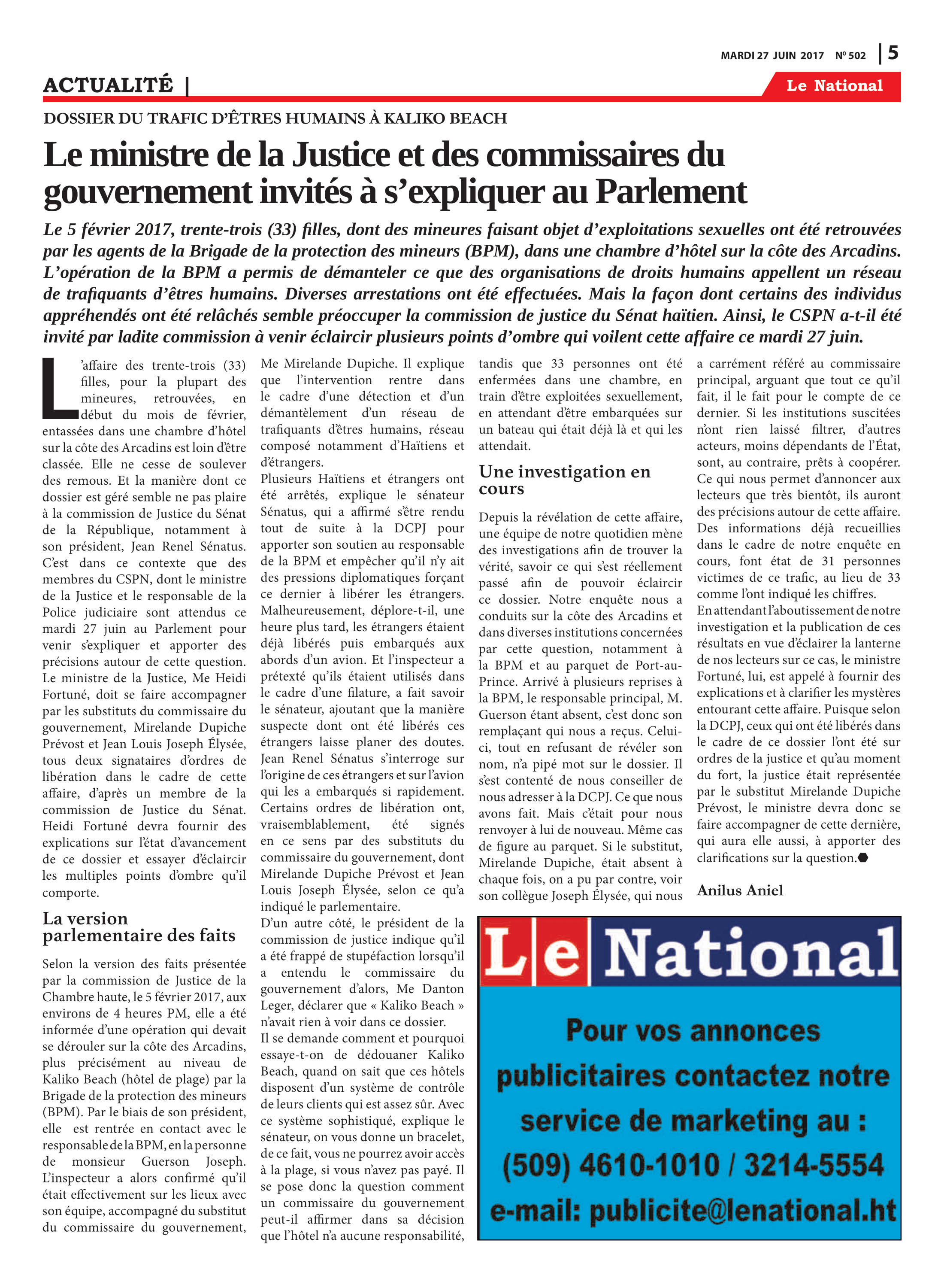 Page 5 de l'édition 502