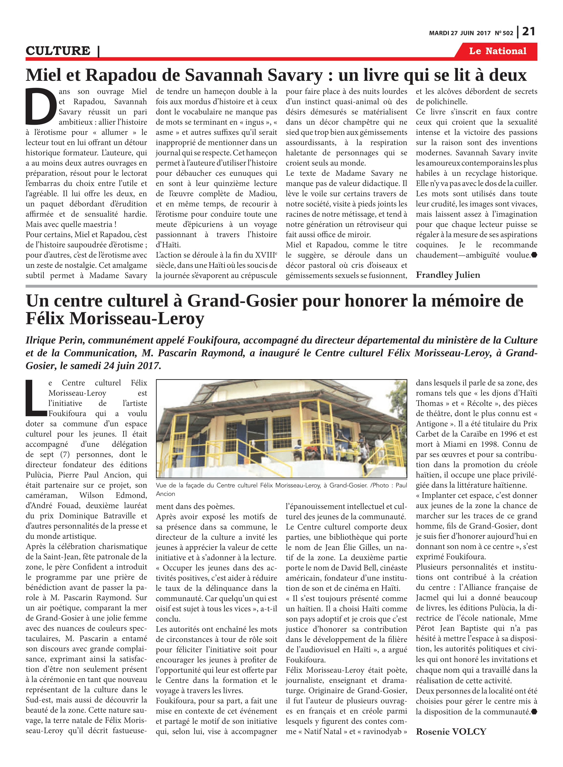 Page 21 de l'édition 502