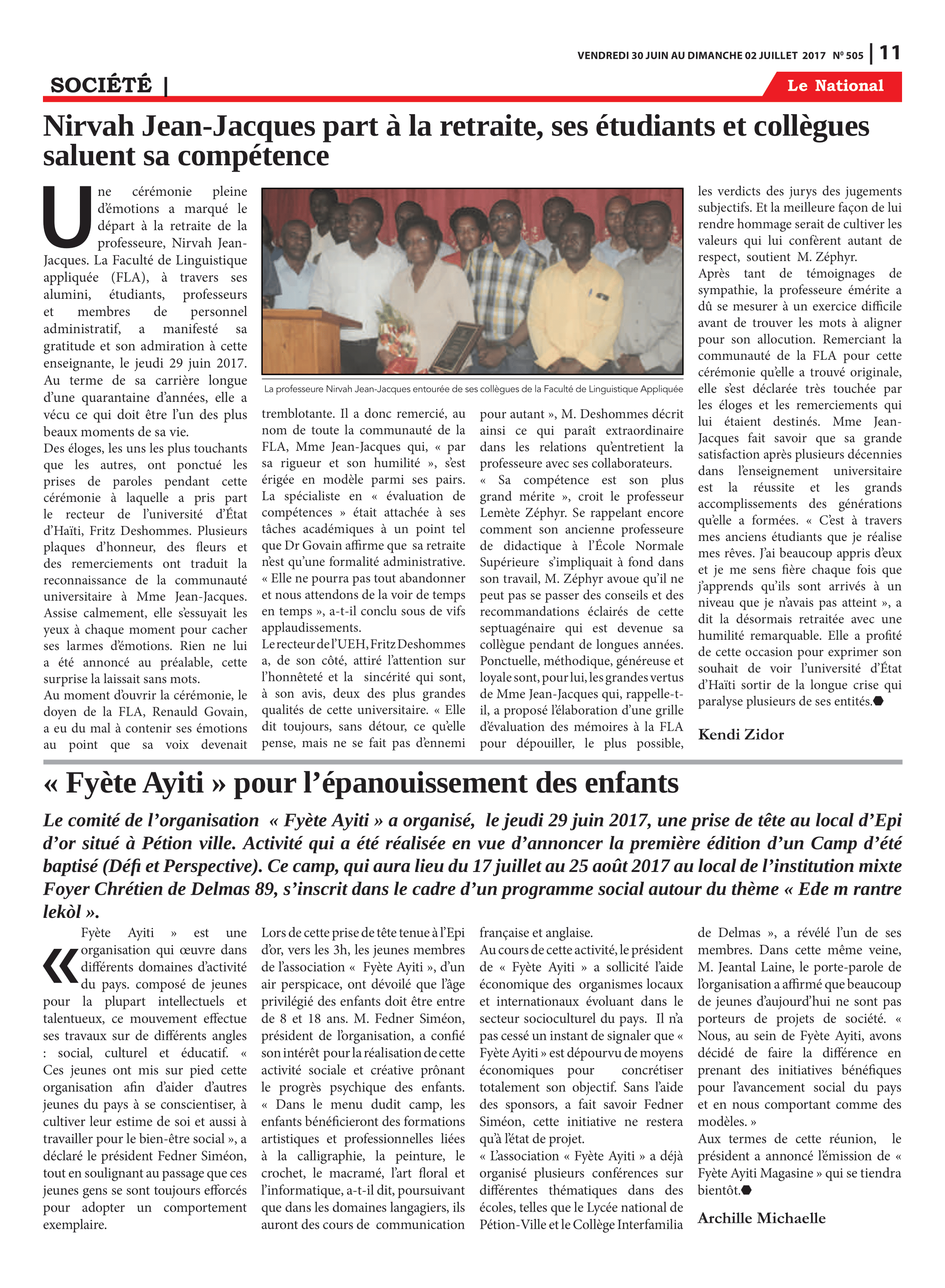 Page 11 de l'édition 505
