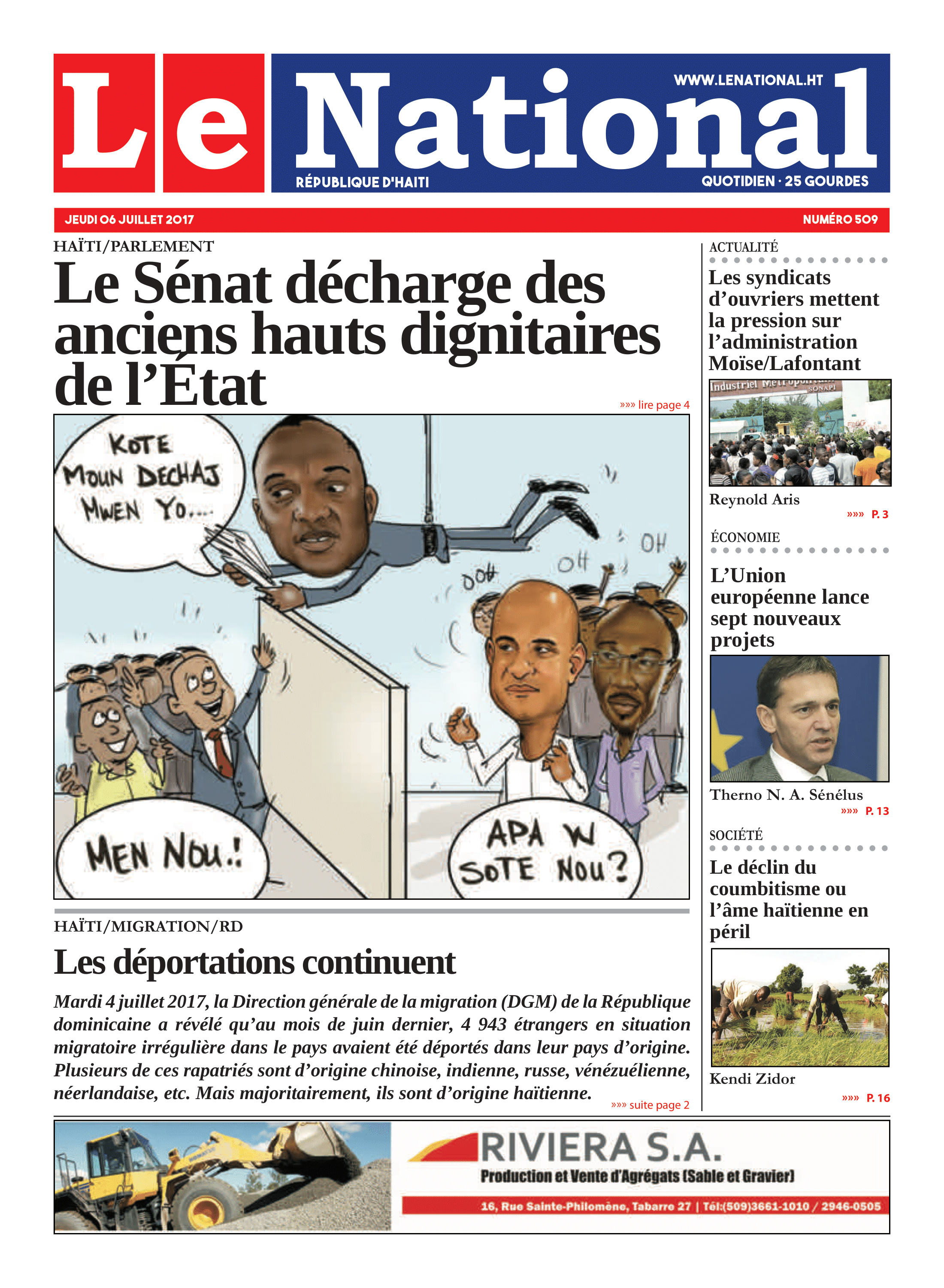 Page 1 de l'édition 509