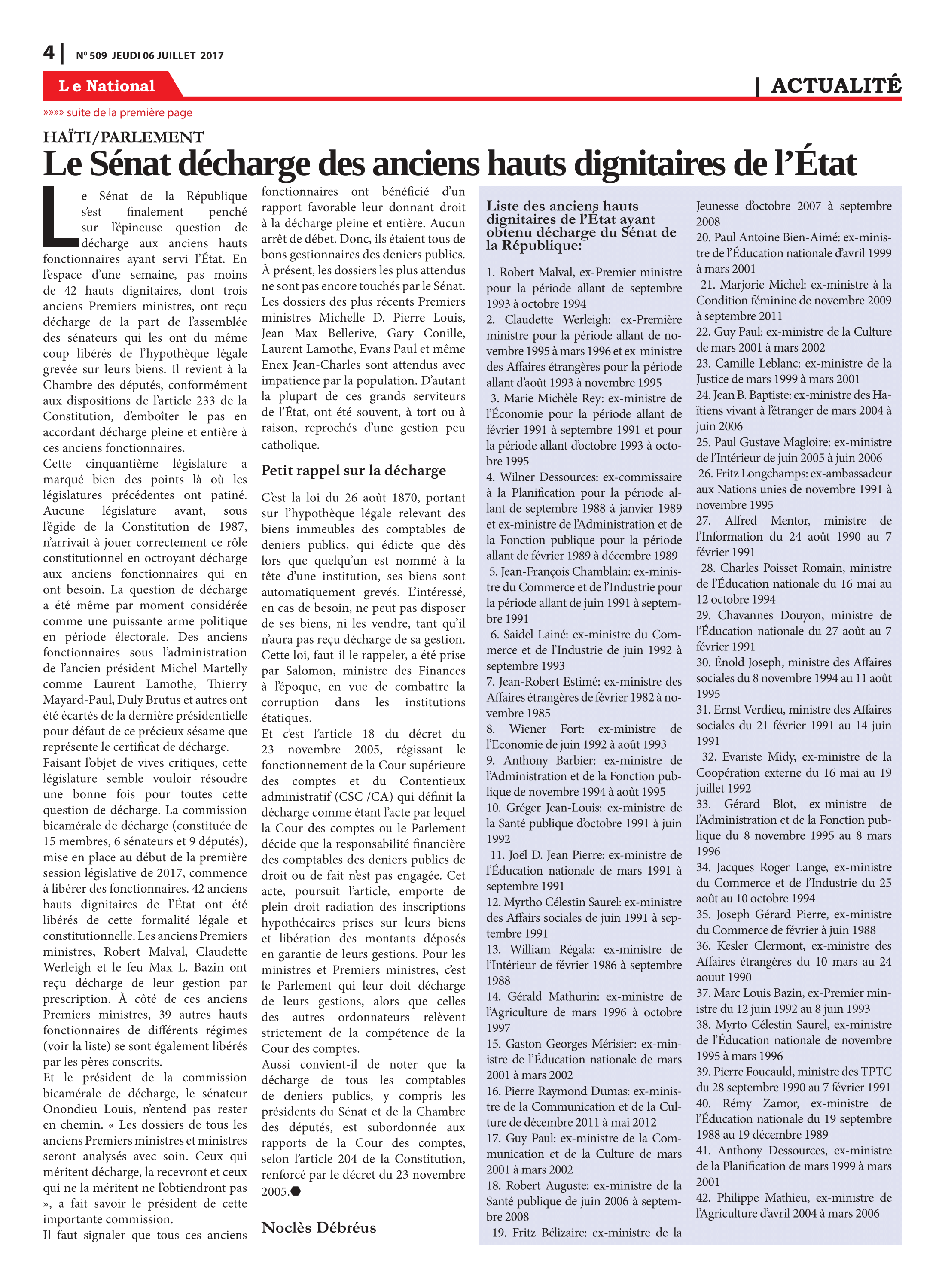 Page 4 de l'édition 509