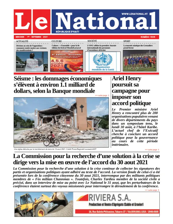 Une de l'édition 1305