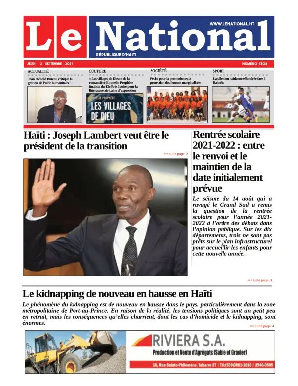 Une de l'édition 1306