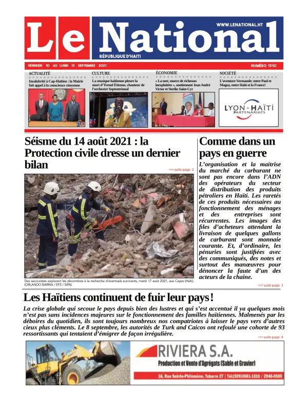 Une de l'édition 1310