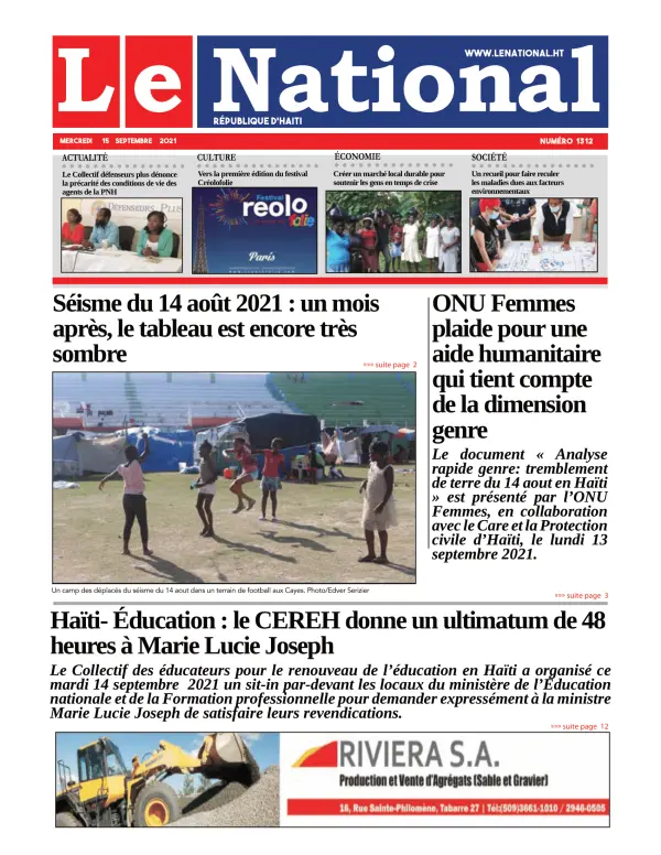 Une de l'édition 1312