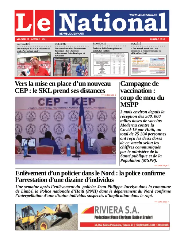 Une de l'édition 1327