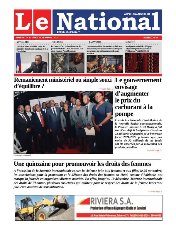 Une de l'édition 1349