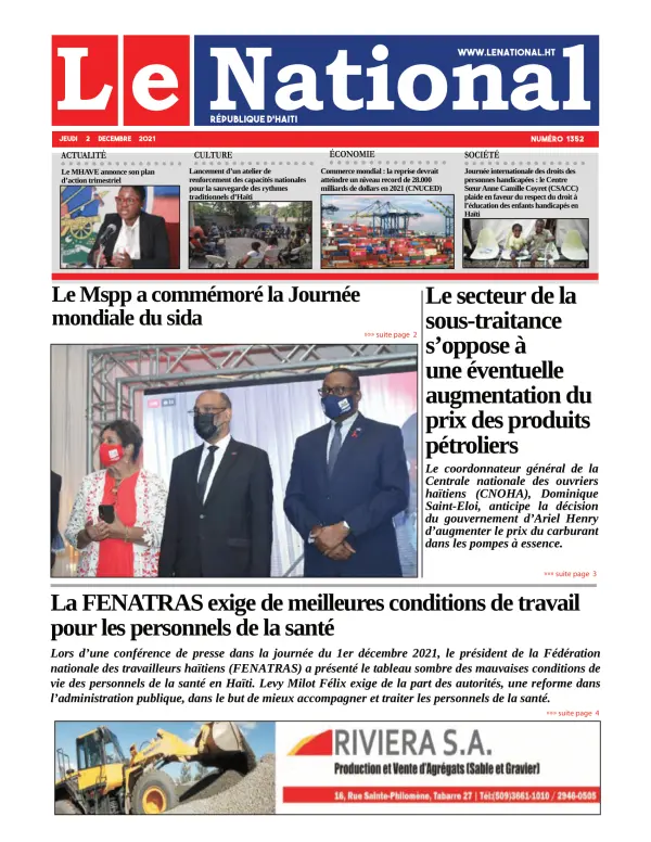 Une de l'édition 1352