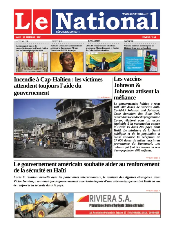Une de l'édition 1362