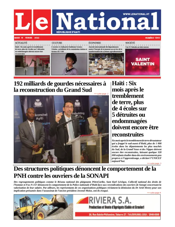 Une de l'édition 1393