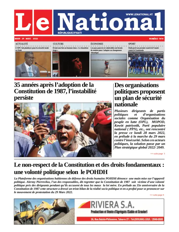 Une de l'édition 1414