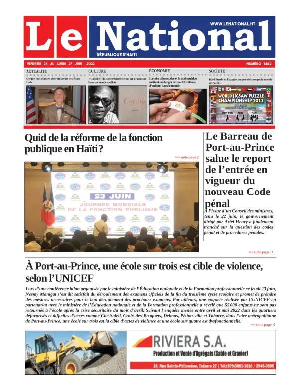Une de l'édition 1462