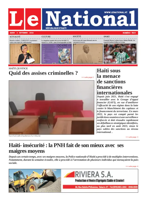 Une de l'édition 1501