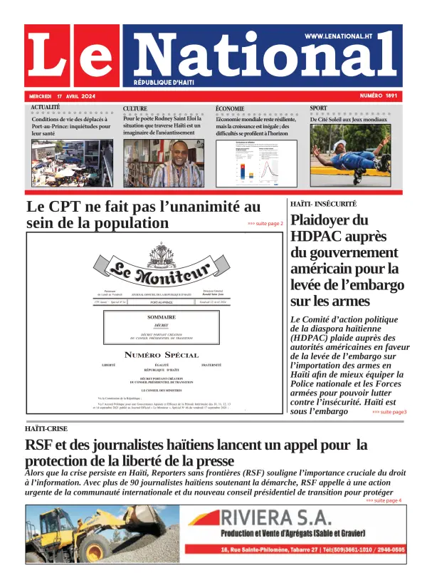 Une de l'édition 1891