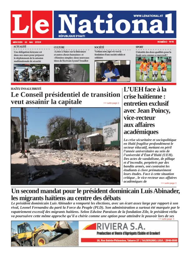 Une de l'édition 1915