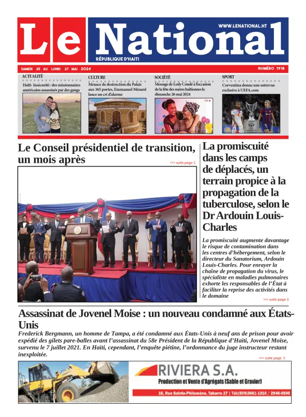 Une de l'édition 1918