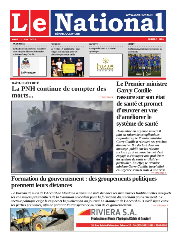 Une de l'édition 1928