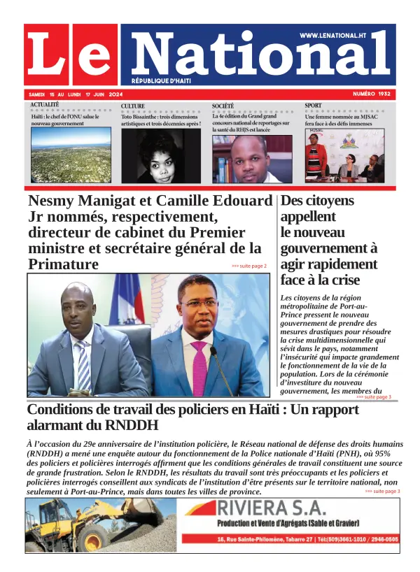 Une de l'édition 1932