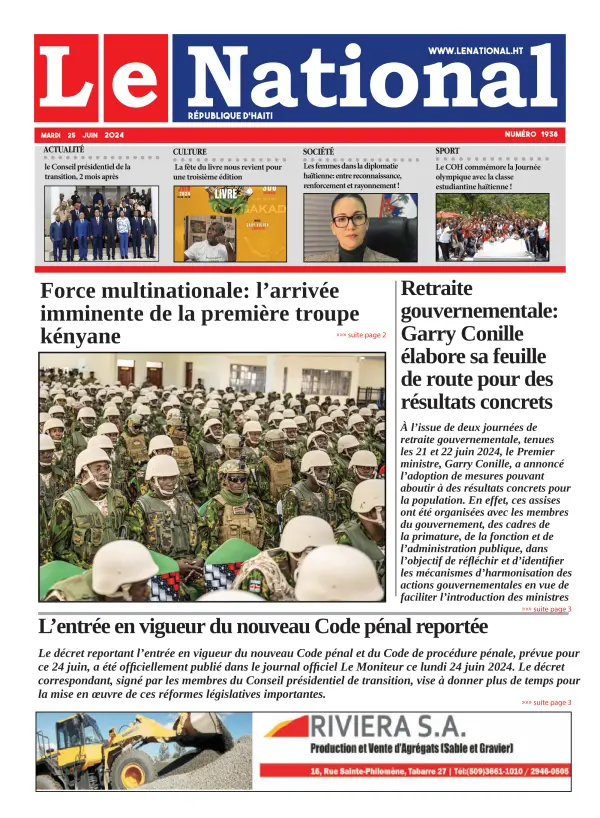 Une de l'édition 1938