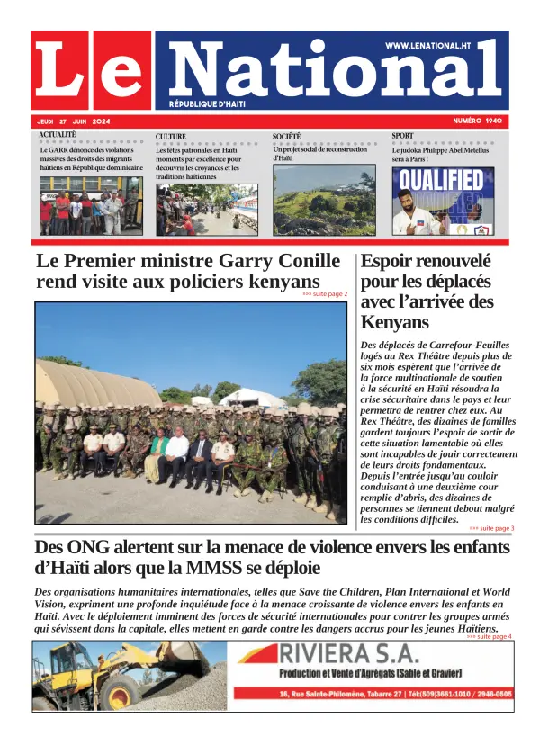 Une de l'édition 1940