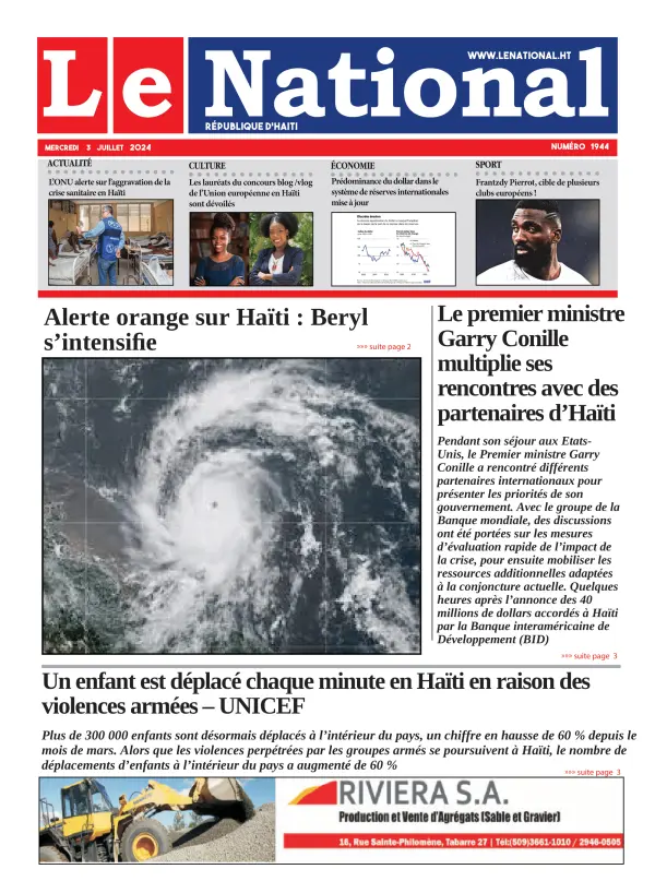 Une de l'édition 1944