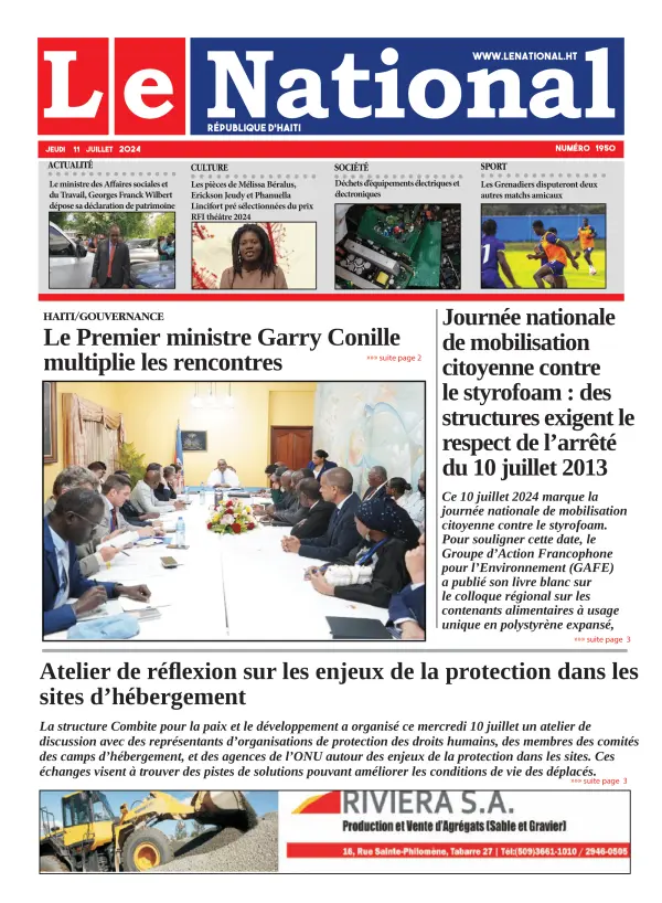 Une de l'édition 1950