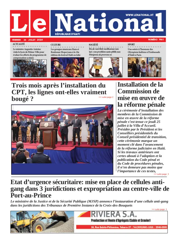 Une de l'édition 1961