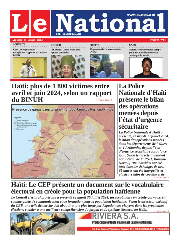 Une de l'édition 1964