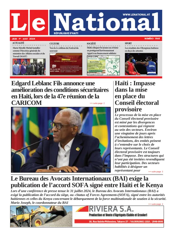 Une de l'édition 1965