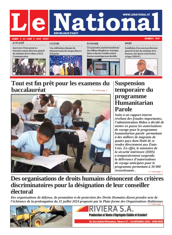 Une de l'édition 1967