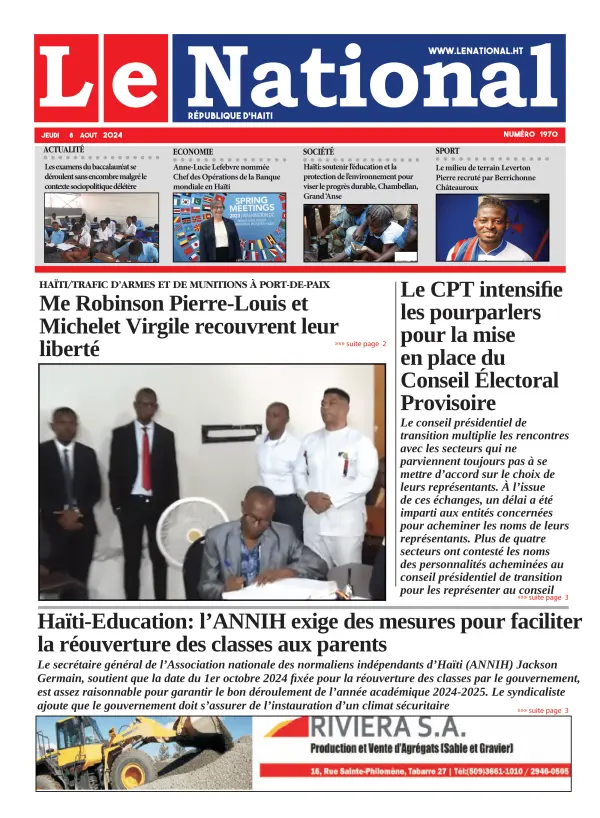 Une de l'édition 1970