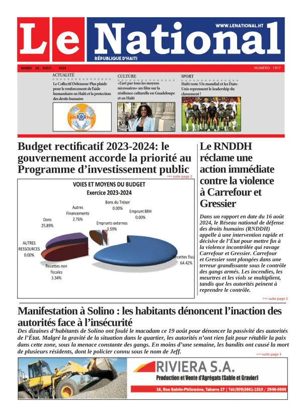 Une de l'édition 1977
