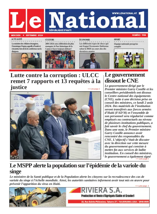 Une de l'édition 1988