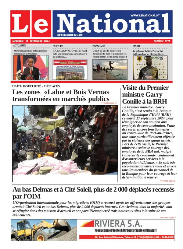 Une de l'édition 1998